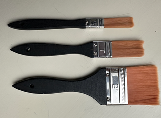 Brush Professional- Flat - Set á 3 - size ½"  / 1" / 2"