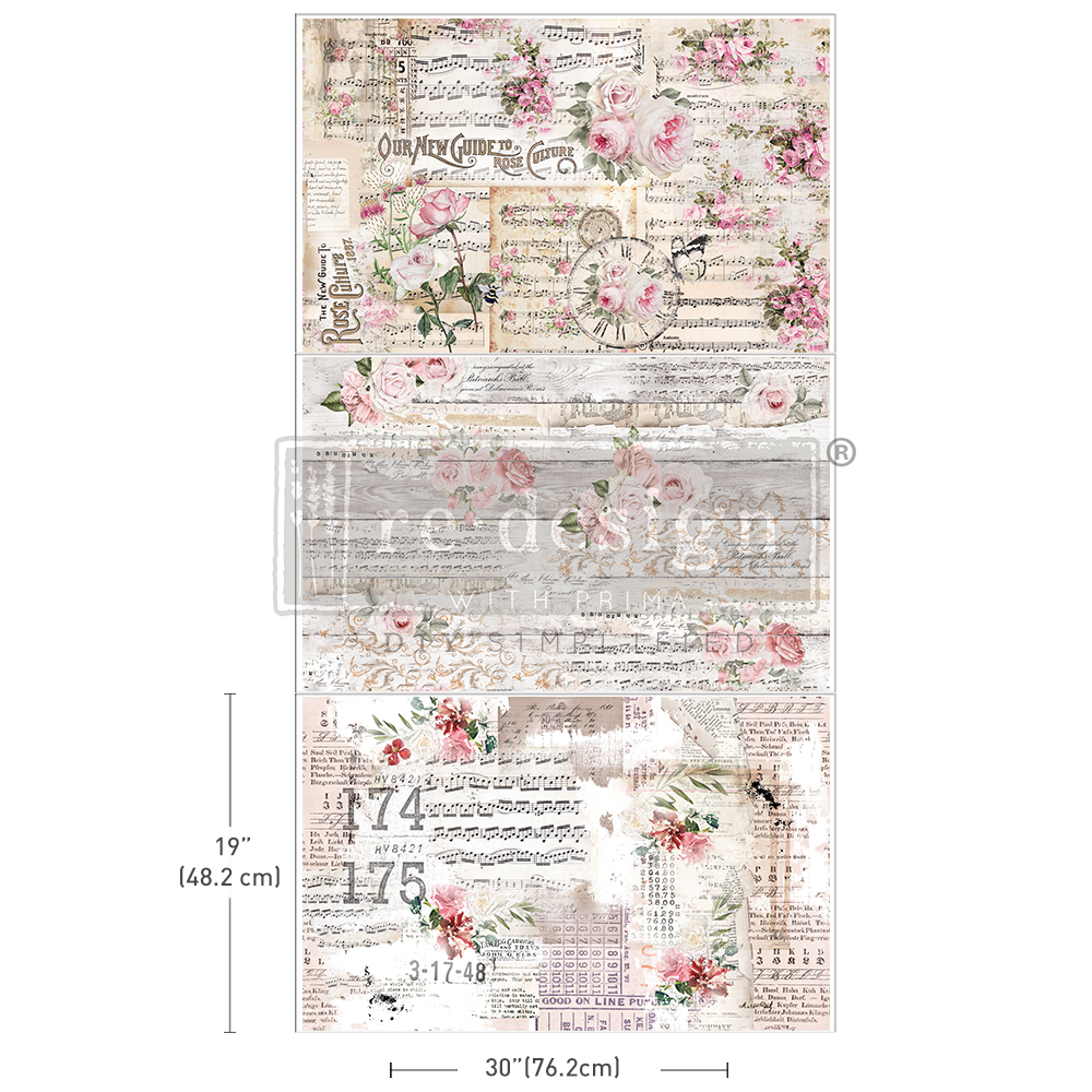 [655350666439] Decoupage Decor Tissue Paper Pack - Shabby Chic Sheets