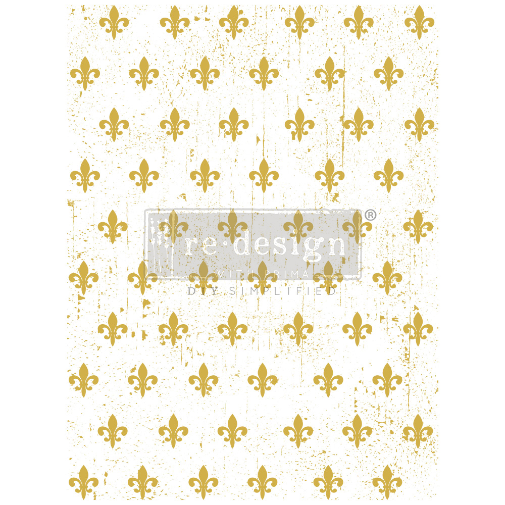 [655350667047] Gold Transfer - Fleur De Lis