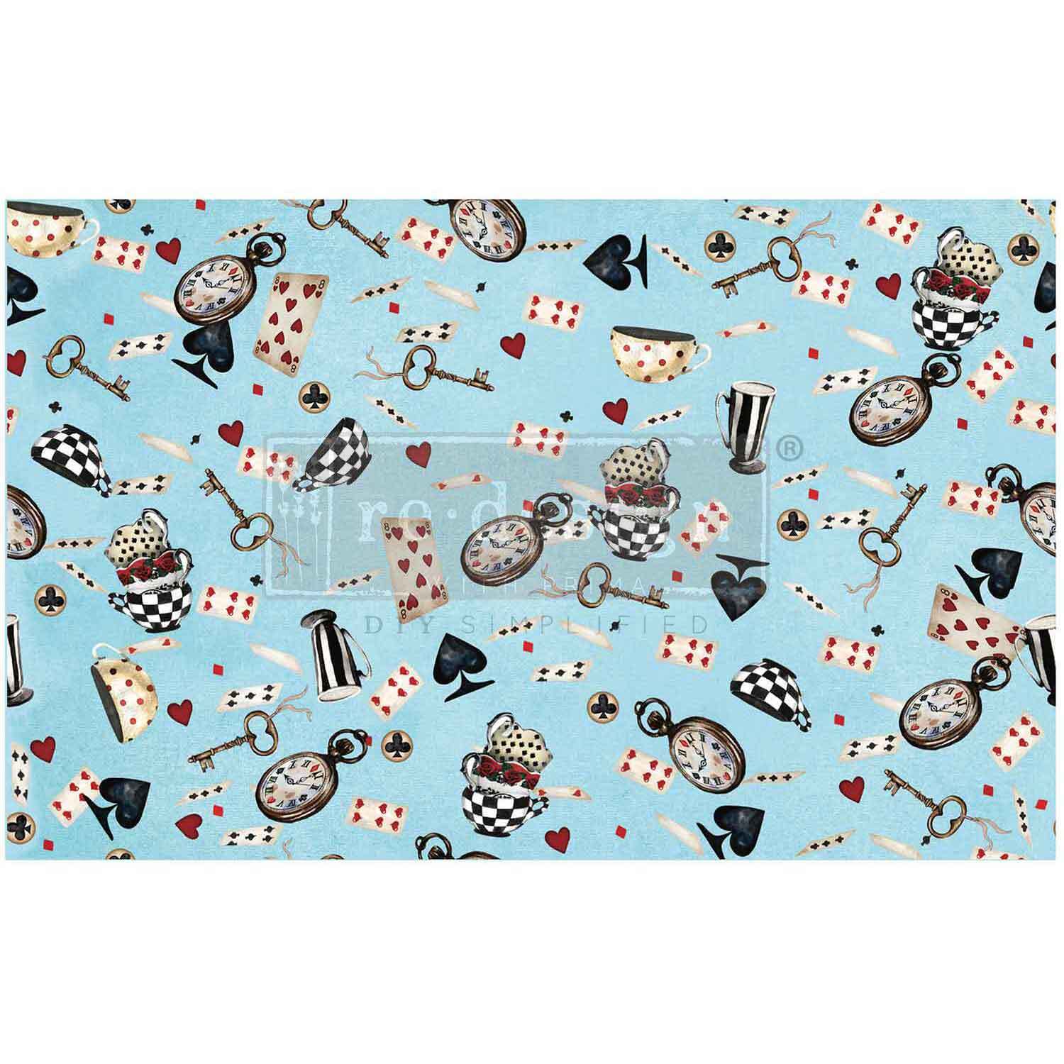 [655350674410] Decoupage Decor Tissue Paper - Wonderland Whimsy