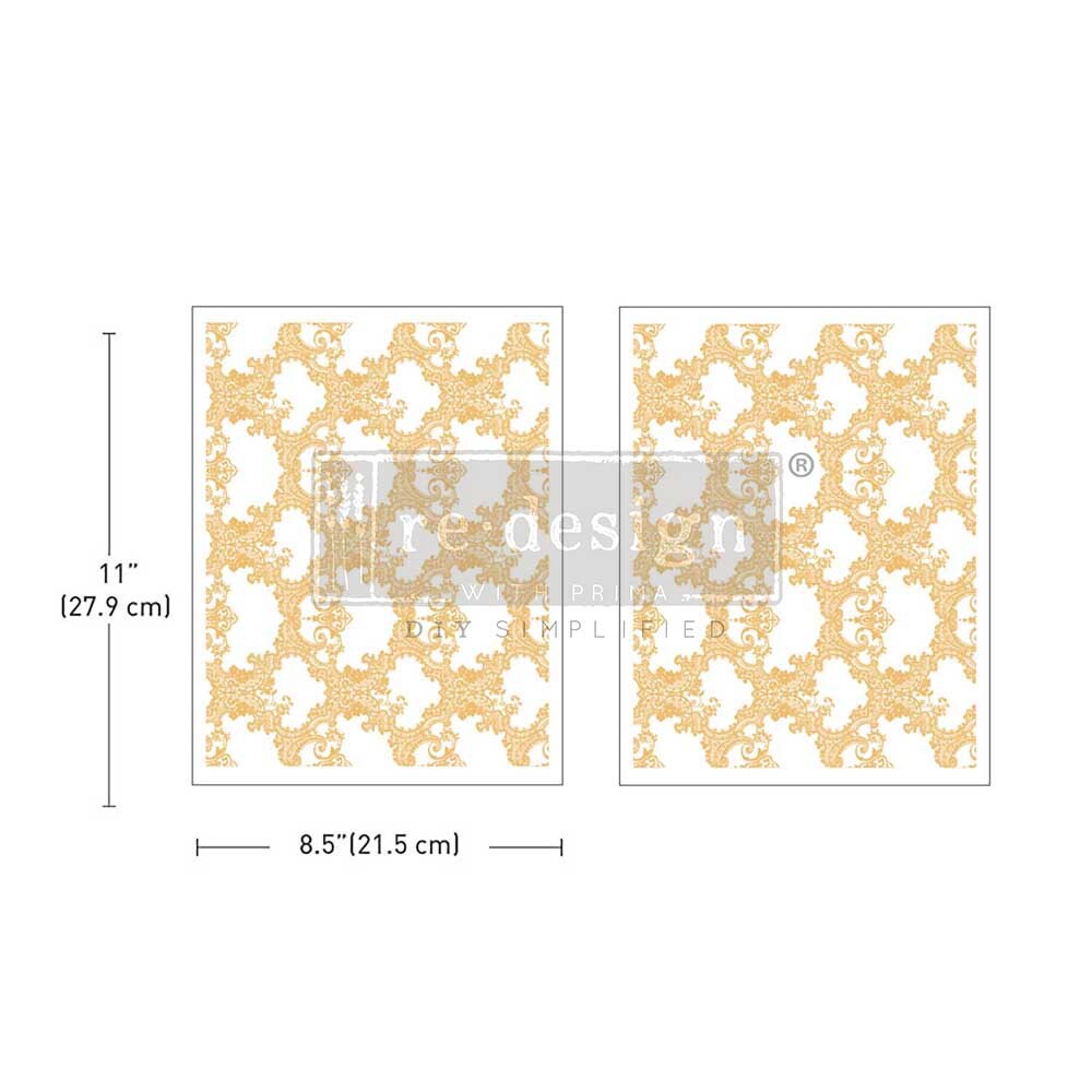 [655350676162] Middy Foil Transfers® Kacha - Golden Lacework