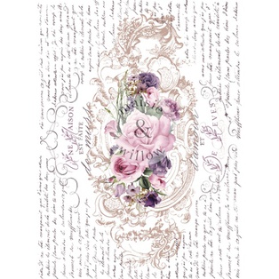 Maisie &amp; Willows Transfers - Floral Poems - 2 sheets, total design size 40,64 cm x 58,42 cm, Rub-on