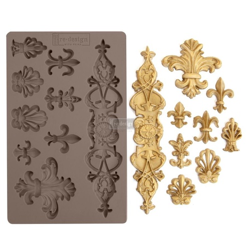 [655350637149] Redesign Décor Moulds® - Fleur de Lis - 1 pc, 12,7 cm x 20,32 cm, 8 mm thickness