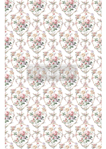 [655350649920] Redesign decor transfers floral court 24x35 into 3 sheets