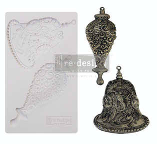Redesign Décor Moulds® - Silver Bells - 1 pc, 12,7 cm x 20,32 cm, 8 mm thickness