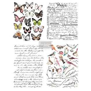Redesign Décor Transfers® - Parisian Butterflies- size 55,88 cm x 76,20 cm