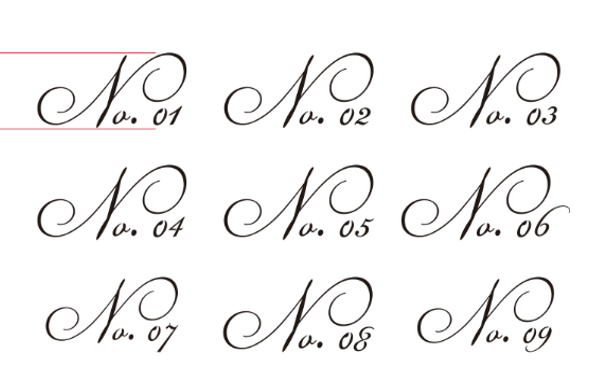[700233] Stencil - Number cursive letter 5 cm high / sheet 30 x 40 cm
