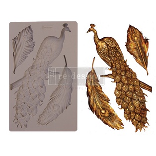 Redesign Décor Moulds® - Regal Peacock - 1 pc, 12,7 cm x 20,32 cm, 8 mm thickness