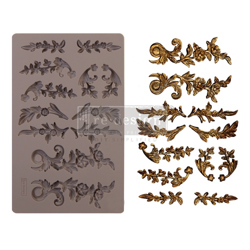 [655350643065] Redesign Décor Moulds® - Delicate Flora - 1 pc - 12,7 cm x 20,32 cm - 8 mm thickness