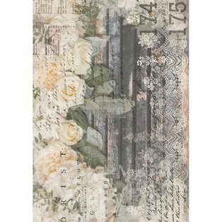 Redesign Décor Transfers® - White Fleur - size 55,88 cm x 76,20 cm
